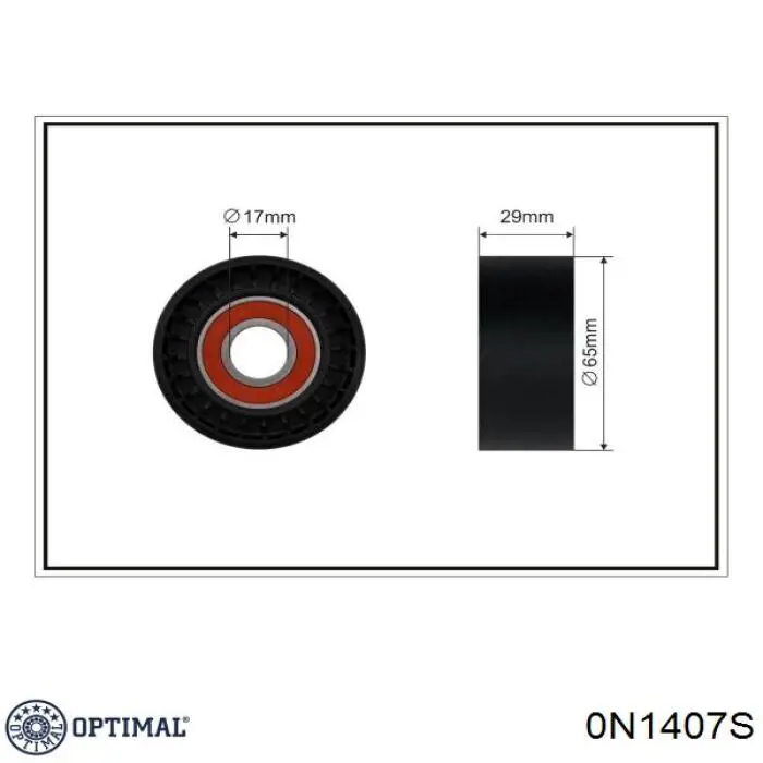 0-N1407S Optimal rodillo, correa trapecial poli v