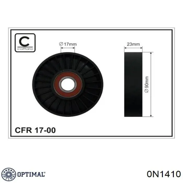 0N1410 Optimal tensor de correa, correa poli v