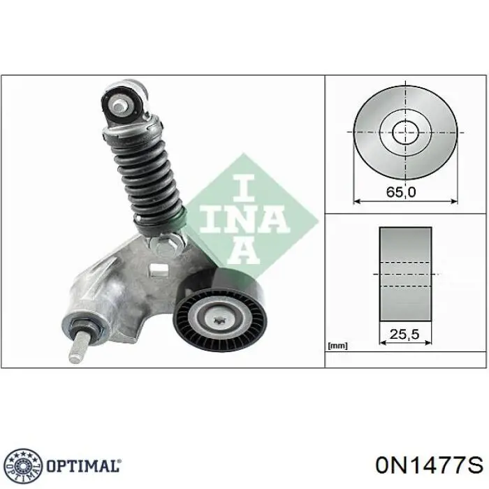 0-N1477S Optimal rodillo, correa trapecial poli v