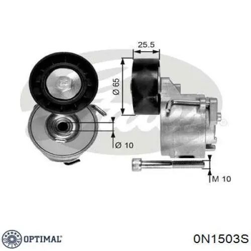 0-N1503S Optimal rodillo, correa trapecial poli v