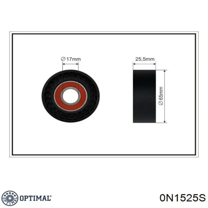 0-N1525S Optimal rodillo, correa trapecial poli v