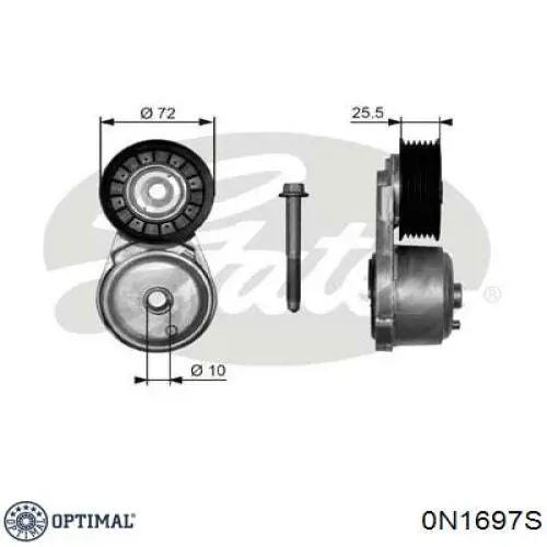 0-N1697S Optimal tensor de correa, correa poli v