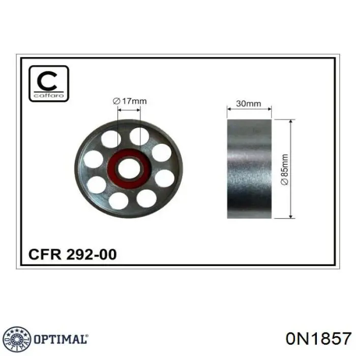 0-N1857 Optimal tensor de correa, correa poli v