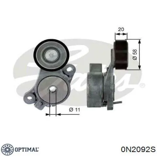Rodillo tensor correa poli V Optimal 0N2092S precio, desde 27,59 EUR