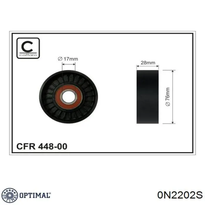 Rodillo tensor correa poli V Optimal 0N2202S precio, desde 14,78 EUR