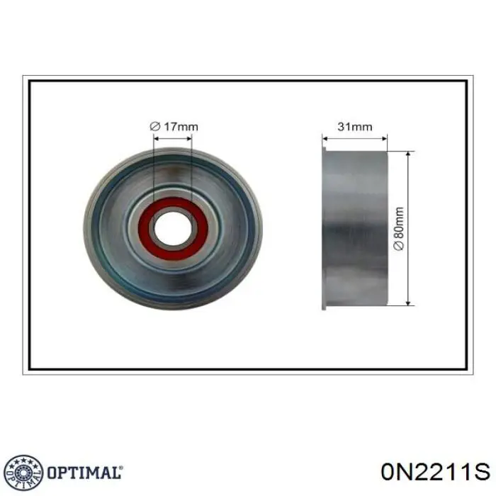 0-N2211S Optimal rodillo, correa trapecial poli v