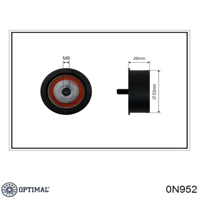 0-N952 Optimal rodillo intermedio de correa dentada