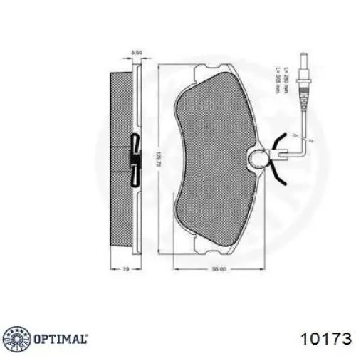 10173 Optimal pastillas de freno delanteras