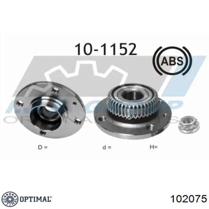 102075 Optimal cubo de rueda trasero