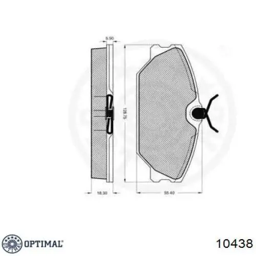 Pastillas de freno delanteras Renault Laguna 1 B56, 556