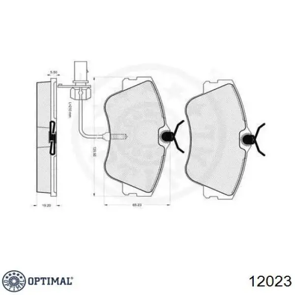 12023 Optimal pastillas de freno delanteras