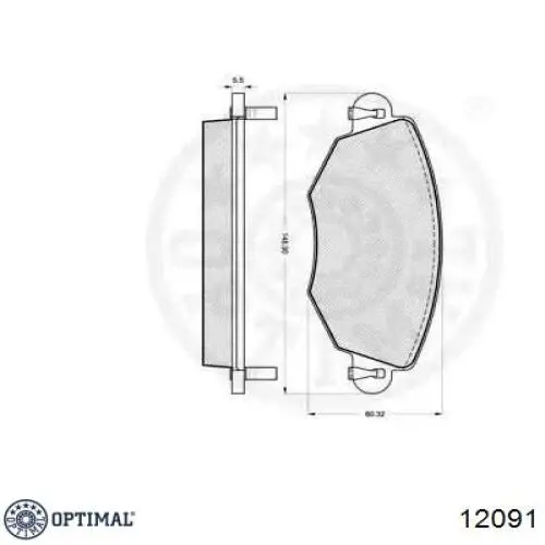 12091 Optimal pastillas de freno delanteras