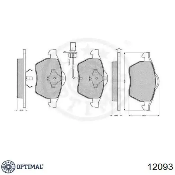 12093 Optimal pastillas de freno delanteras