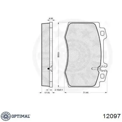 12097 Optimal pastillas de freno delanteras