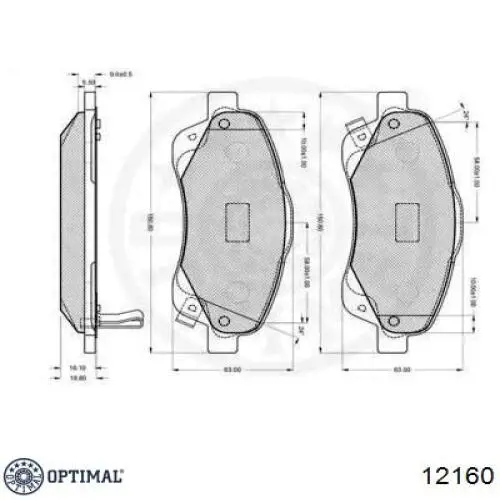 Pastillas de freno delanteras Toyota Corolla R10