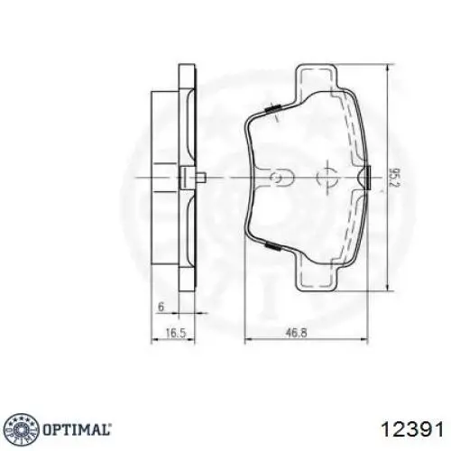 12391 Optimal pastillas de freno traseras