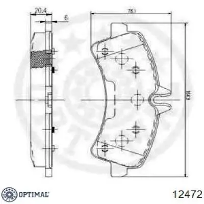 12472 Optimal pastillas de freno traseras