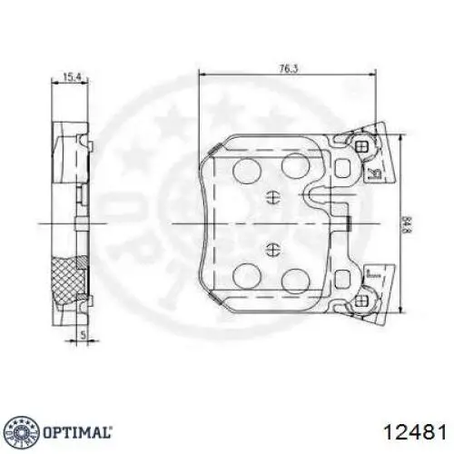 12481 Optimal pastillas de freno traseras