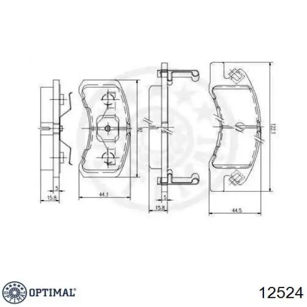12524 Optimal pastillas de freno delanteras