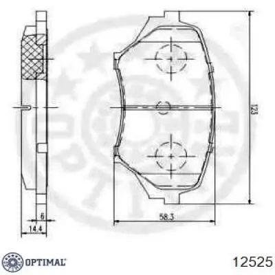 12525 Optimal pastillas de freno delanteras