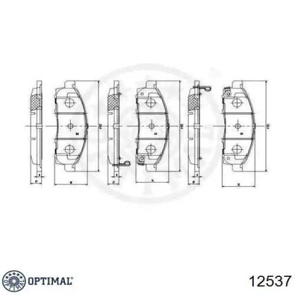 12537 Optimal pastillas de freno delanteras