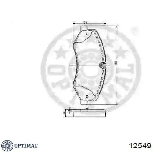 12549 Optimal pastillas de freno delanteras