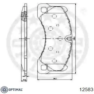 12583 Optimal pastillas de freno delanteras