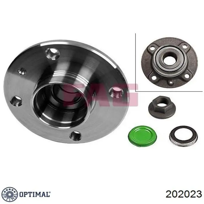 Cubo de rueda trasero 5500333 Kamoka