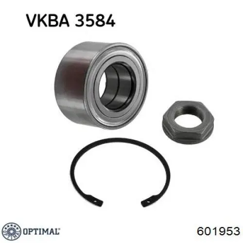 Cojinete de rueda delantero 601953 Optimal