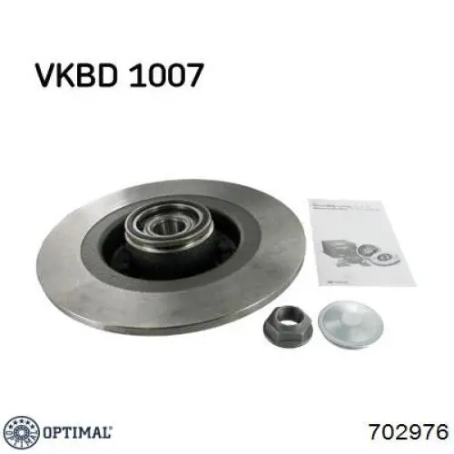 Disco de freno trasero 702976 Optimal