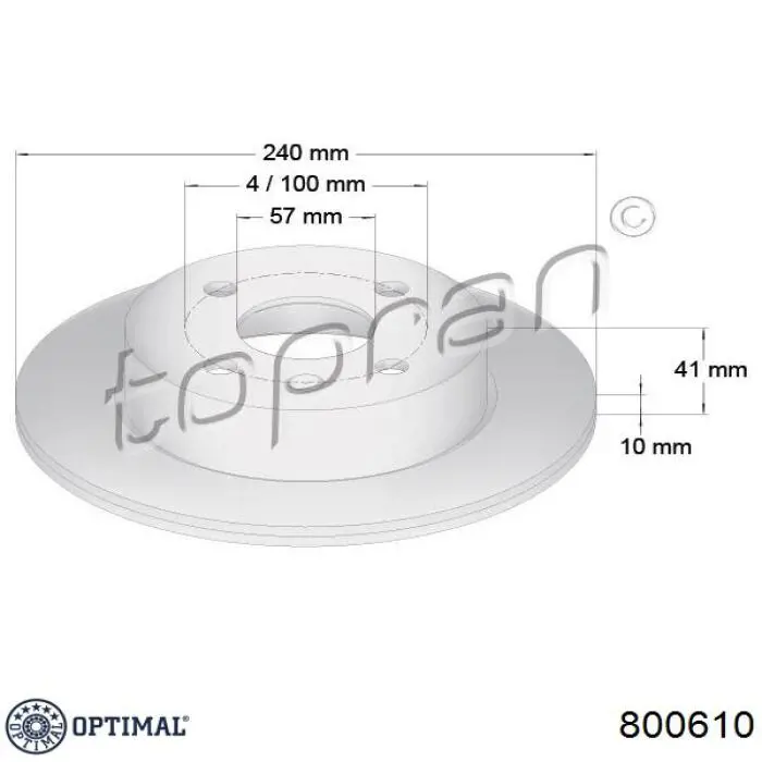 50533569 Fiat/Alfa/Lancia Cubo delantero