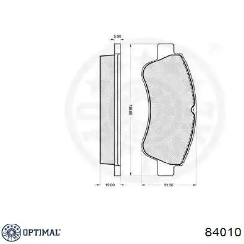 84010 Optimal pastillas de freno delanteras