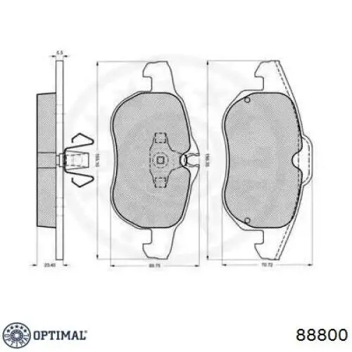 Pastillas de freno delanteras Opel Vectra