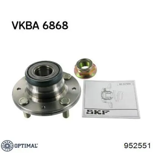 Cubo de rueda trasero 952551 Optimal