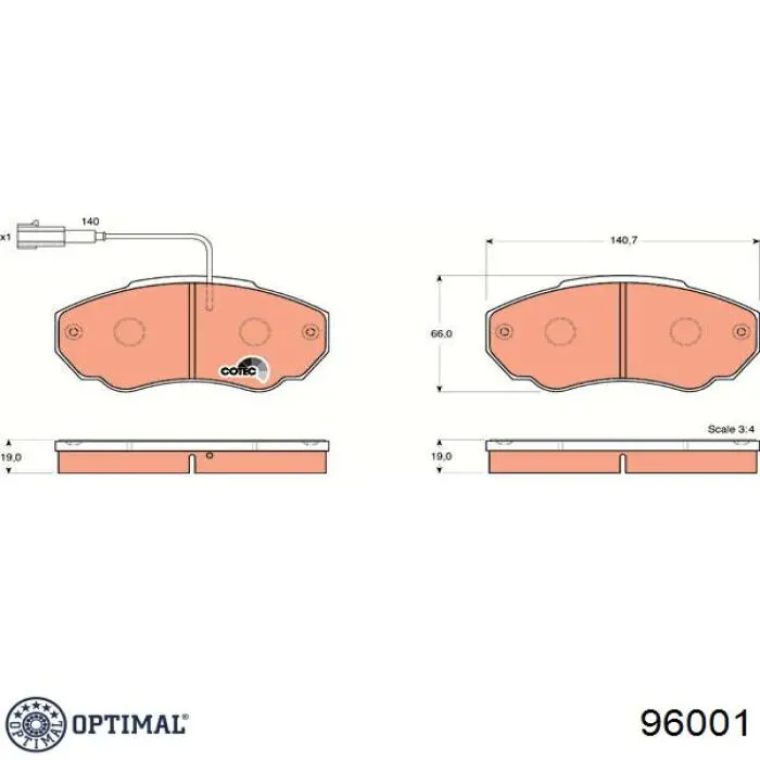 Pastillas de freno delanteras Fiat Ducato 2 230L
