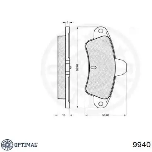 9940 Optimal pastillas de freno traseras