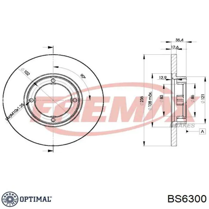 Freno de disco delantero Chevrolet Spark (Matiz) M200, M250