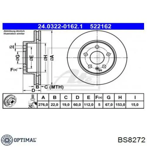 Freno de disco delantero Renault Espace 4 JK0