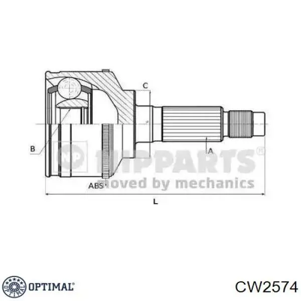 CW2574 Optimal junta homocinética exterior delantera