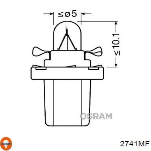 2741MF Osram luz del tablero (panel principal)