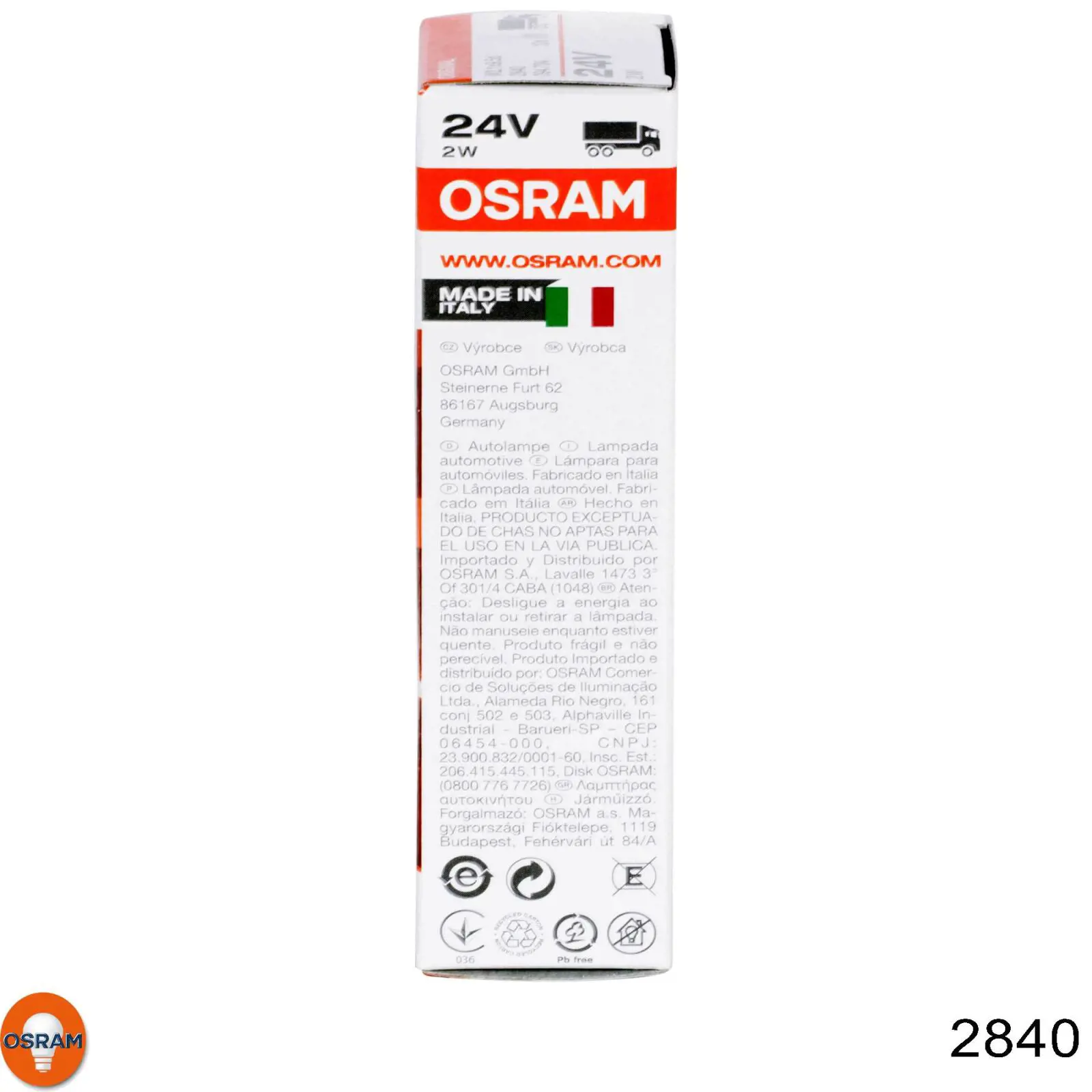 Bombilla OSRAM 2840