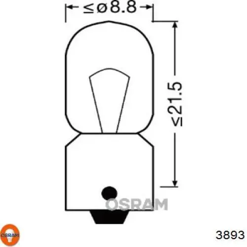 3893 Osram Bombilla de cruce