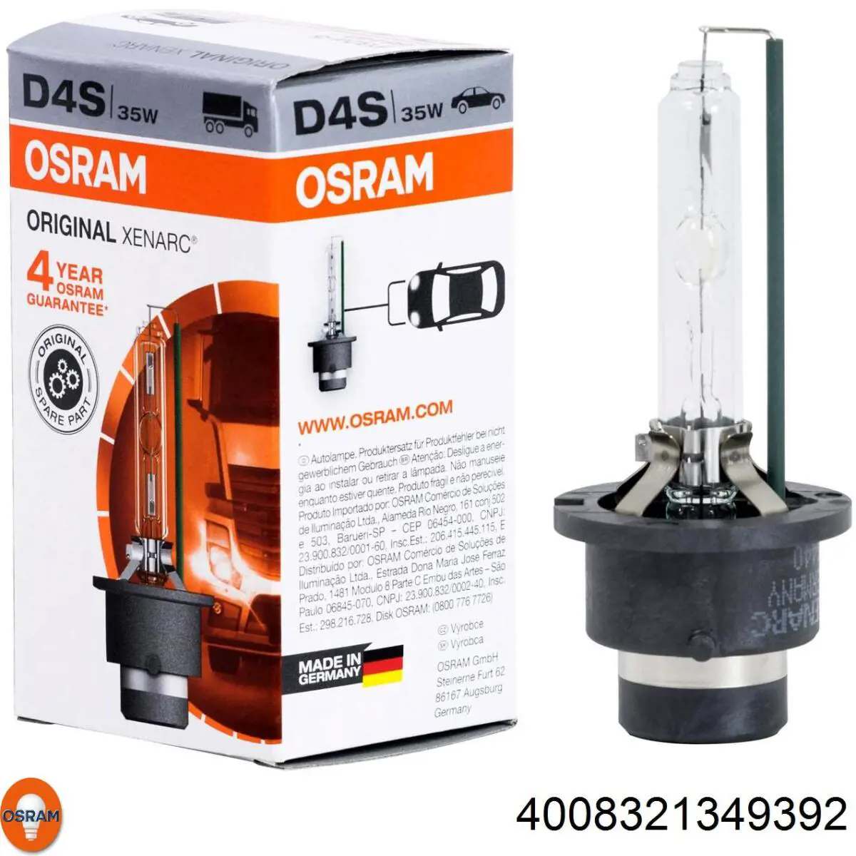 Bombilla de xenón 4008321349392 Osram