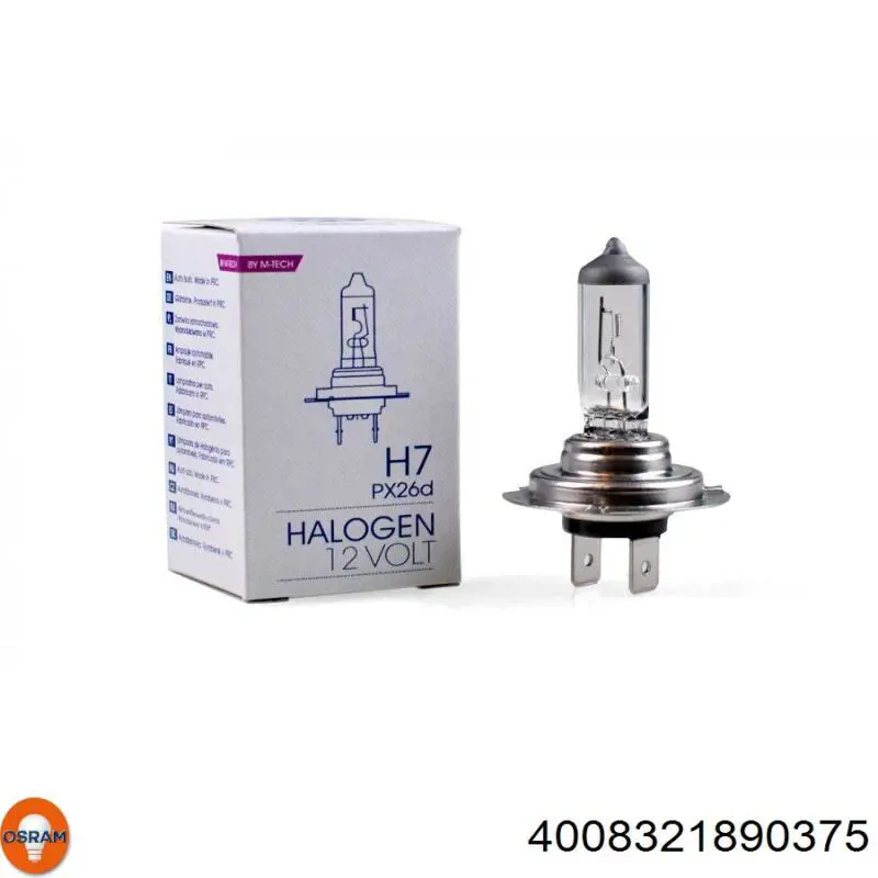 4008321890375 Osram Lámpara halógena