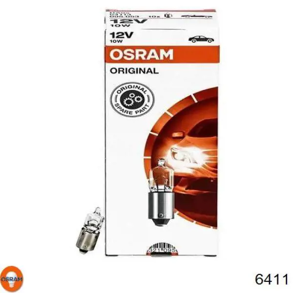 Lámpara de luz interior de cabina 6411 Osram