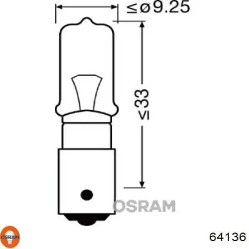 Bombilla antiniebla 64136 Osram