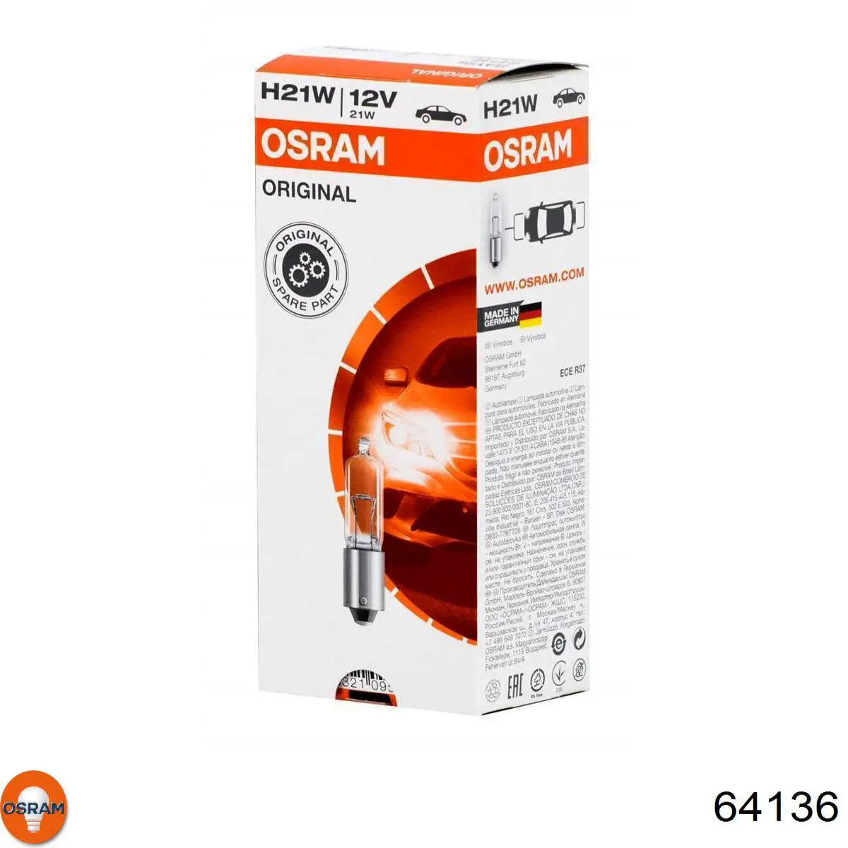 Bombilla antiniebla 64136 Osram