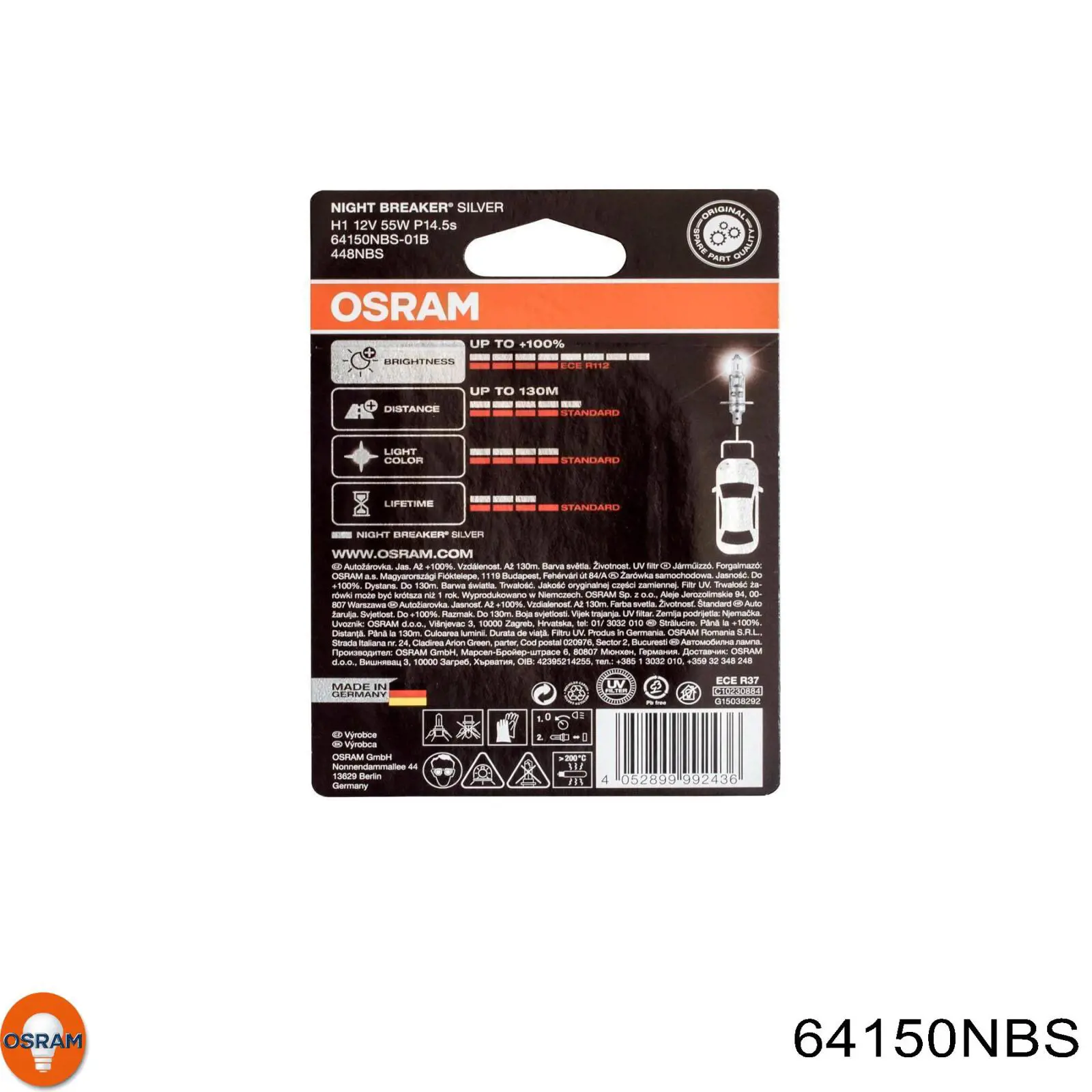64150NBS Osram Lámpara halógena