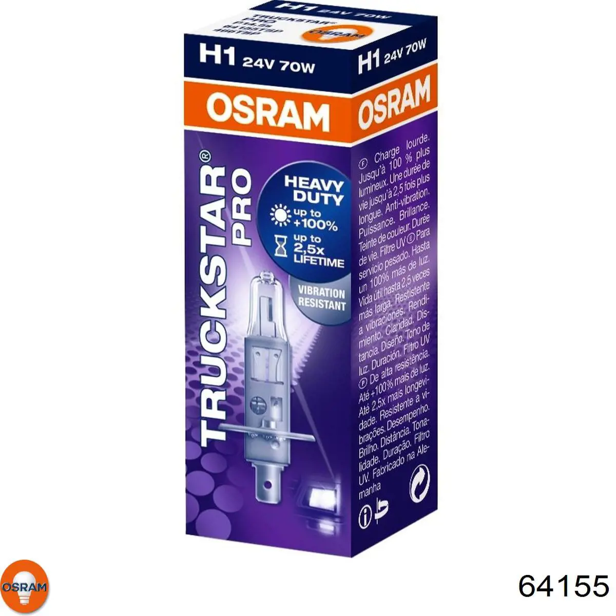 Lámpara halógena Osram 64155