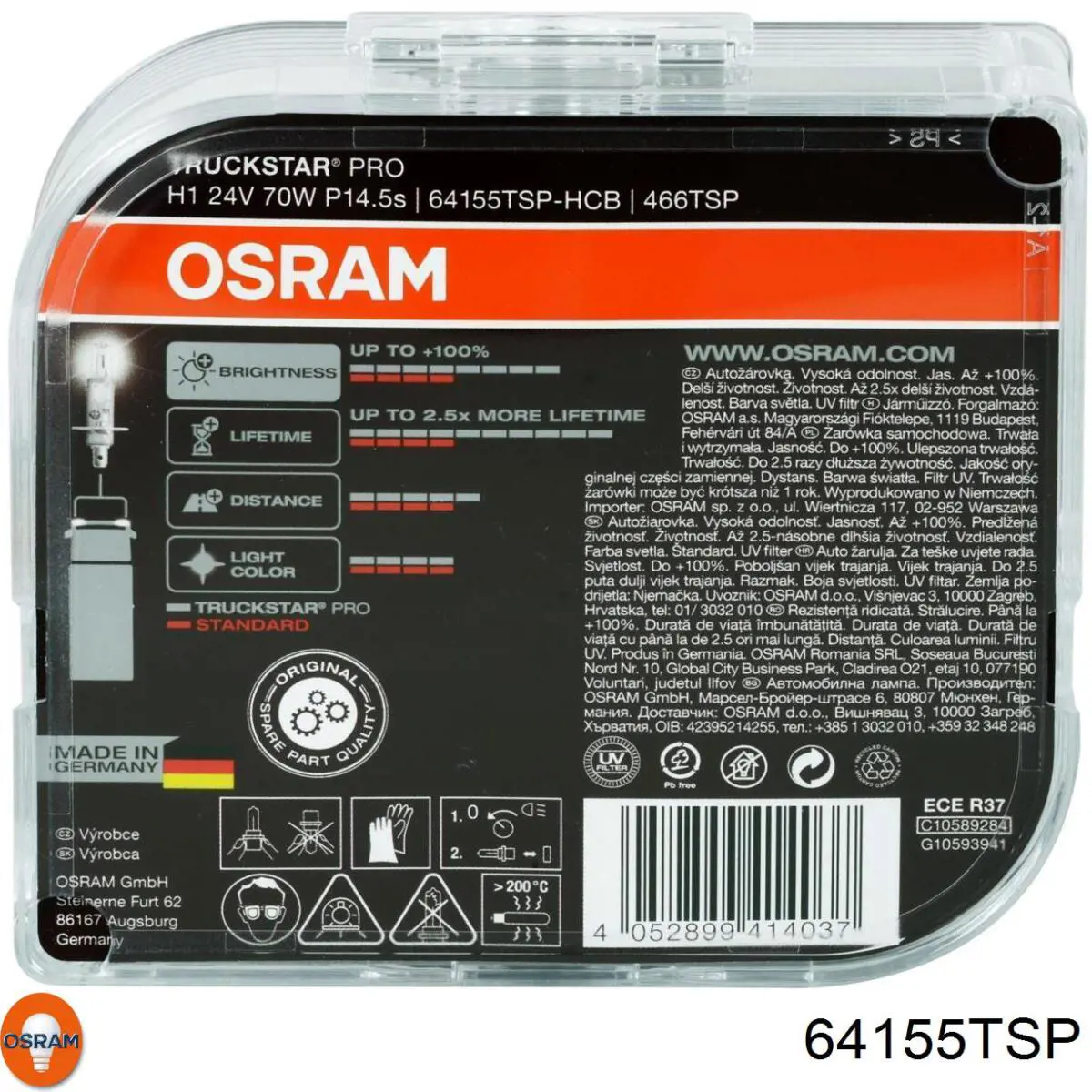 Comprar 64155TSP Osram Lámpara halógena